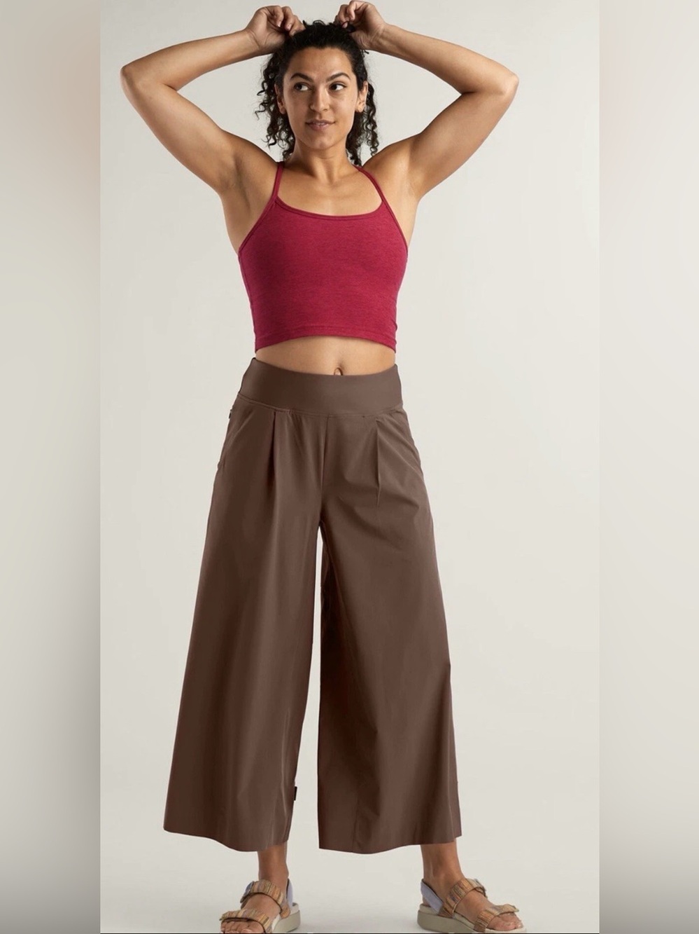 NWT Title Nine Round Trip Wide Leg Pants, Espresso Brown Size XL Petite $129